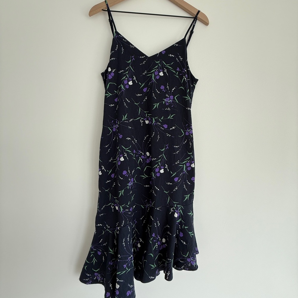 Floral Black and Purple Women's Dress